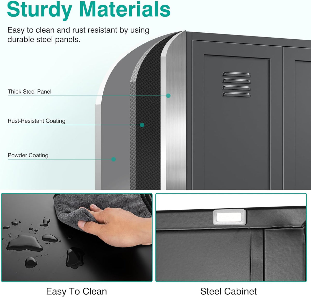 SISESOL Black Storage Cabinet,71" Tall Pantry Cabinet,Kitchen Pantry Storage Cabinets with 2 Doors