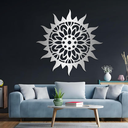 Sunburst Metal Wall Decor, Metal Sun Wall Decor, Metal Sun Flower Wall Art, Outdoor Metal Sun Wall