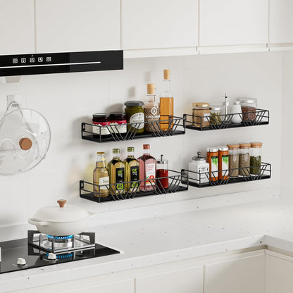 Floating Shelves for Wall Set of 4, Different Sizes Mounted Wood Floating Shelf, Wall Shelves for