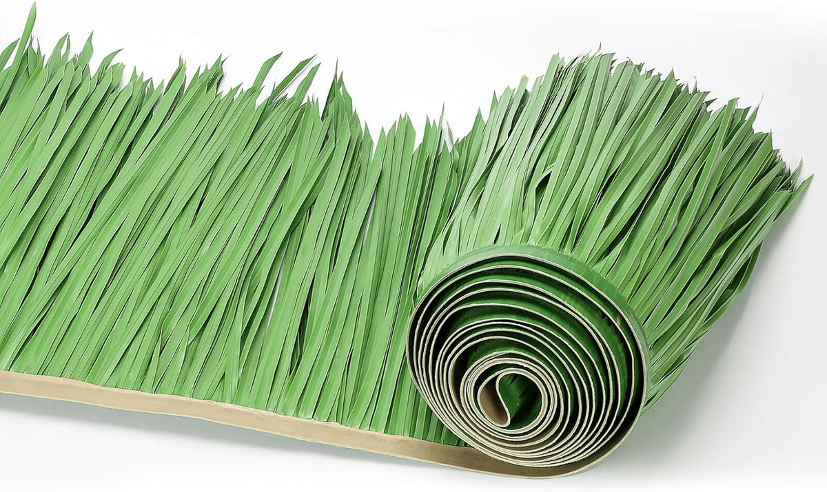 Tiki Straw Roof Thatch - Mexican Style Artificial Palm Rolls, Bar Hut Grass Duck Boat Blinds