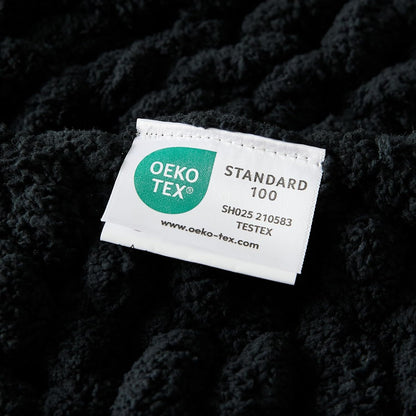 WESHIONGOO Chunky Knit Blanket Throw 40"*40" Knitted Throw Blankets for Couch Bed Fluffy Soft