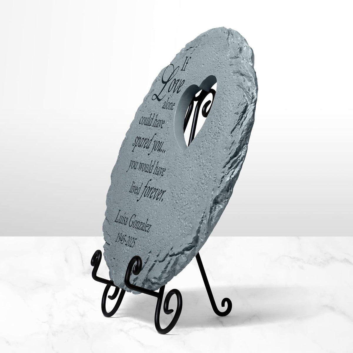 Let's Make Memories Personalized Memorial Stone - Sympathy Garden Marker - Durable