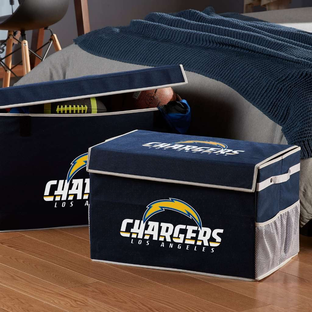 NFL Los Angeles Chargers NFL Team Licensed Collapsible Storage Footlocker Bin Smallnfl Team