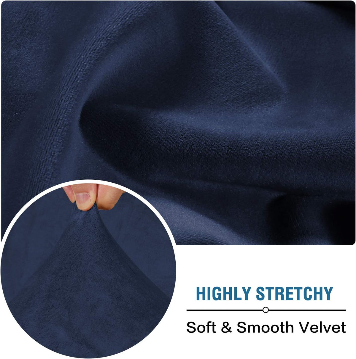 H.VERSAILTEX Velvet Stretch Couch Cushion Cover Plush Cushion Slipcover for Chair Loveseat Sofa