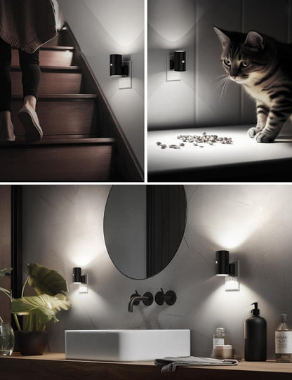 L LOHAS LED Motion Sensor Night Light, [2 Pack] Bright Nightlight, 5000K Daylight White, Motion