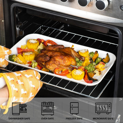 DELLING Serving Platter, 18/16/14inch Large Serving Tray, Serving Platters for Snacks, Fruit