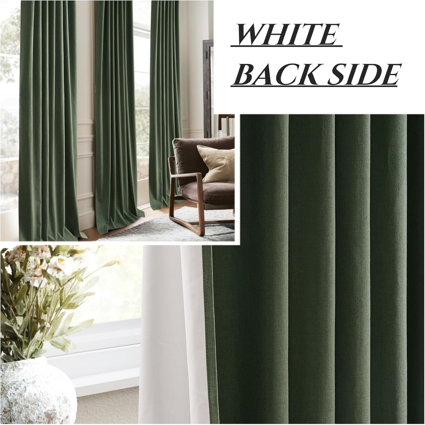 100 Inch Curtains for Classroom, 100 Percent Blackout Thermal Window Curtains for Sliding Glass