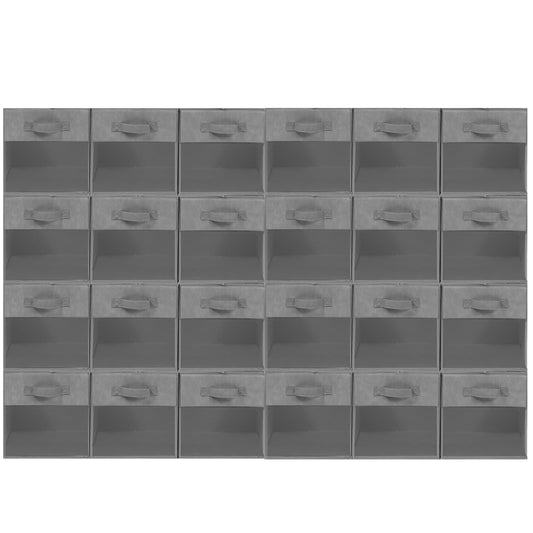 Storage Bins with Clear Window, 11x11 Storage Cubes, Collapsible Cube Storage Box, Fabric Closet