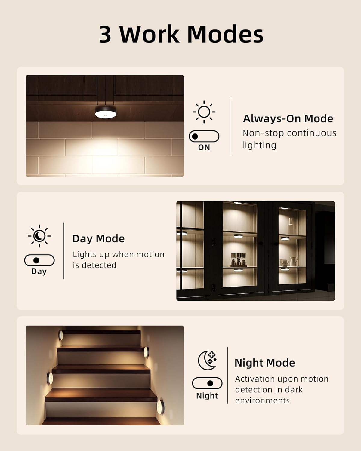 EZVALO Under Cabinet Lighting with Charging Station,1000mAh Rechargeable Puck Lights with Remote, 3