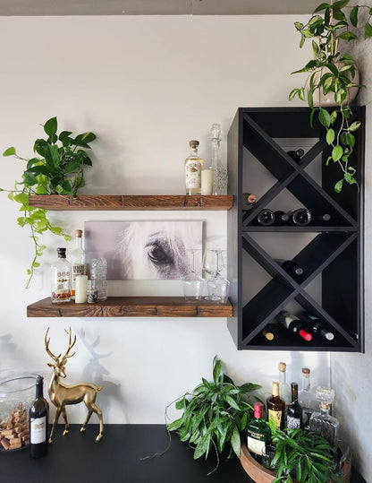 joelsantiques 36 Inch Floating Shelves - 36x9x2 in Wood Wall Shelf, Natural Wooden Home Decor for