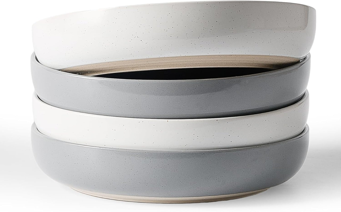 famiware Milkyway 33 oz Bowl Set, Pasta Bowls Set of 4, Salad Bowls, Double Reactive Glaze, Sturdy