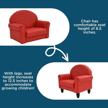 Children's Factory As We Grow Toddler Chair, Red, CF805-196, Flexible Seating for Daycare or