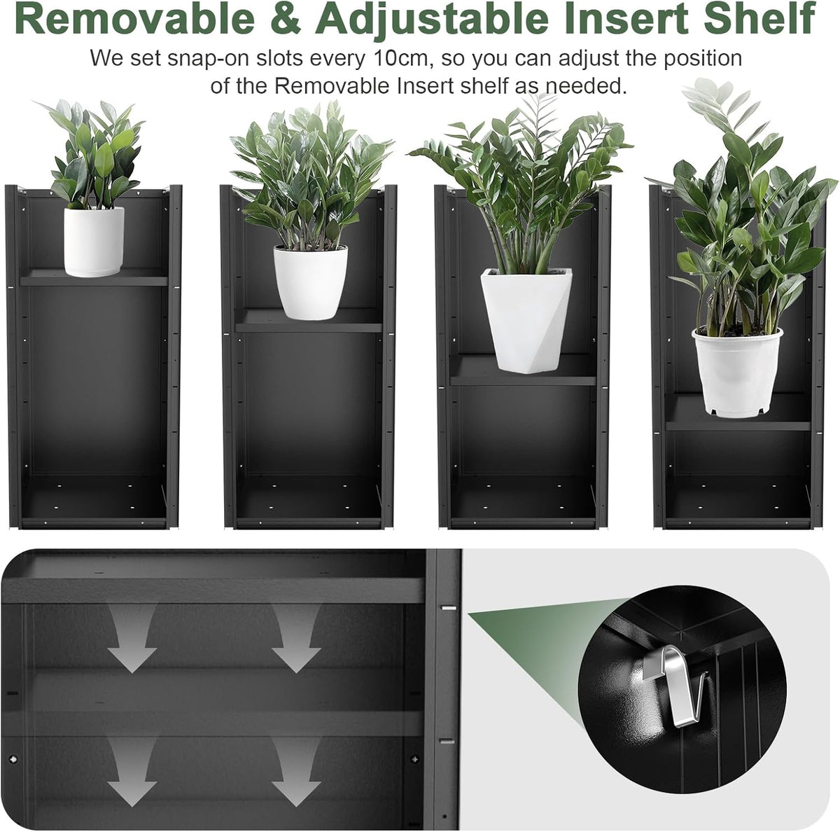 Tall Metal Cube Planter for Outdoor Plants 15" L x 15" W x 30" H 2 Pack, Heavy Duty Steel Planter