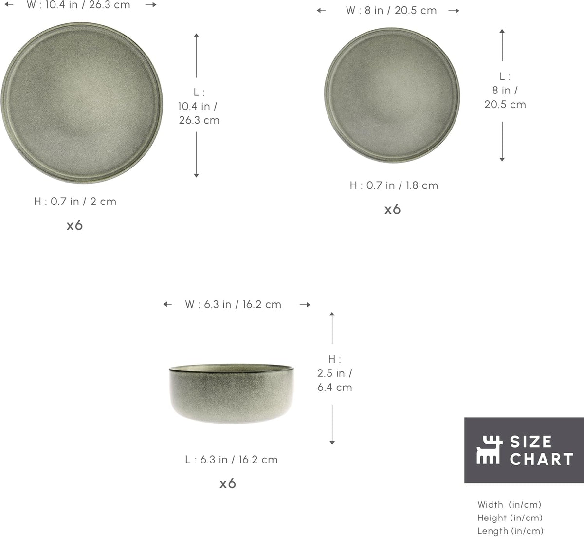 Karaca New Skal 18-Piece Dinnerware Sets for 6 People, Modern Design, Stoneware Dinner Set, Kitchen