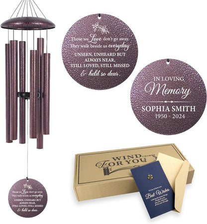 ASTARIN Personalized Wind Chimes Memorial, Sympathy Wind Chime Sorry for Your Loss Gifts, in Memory