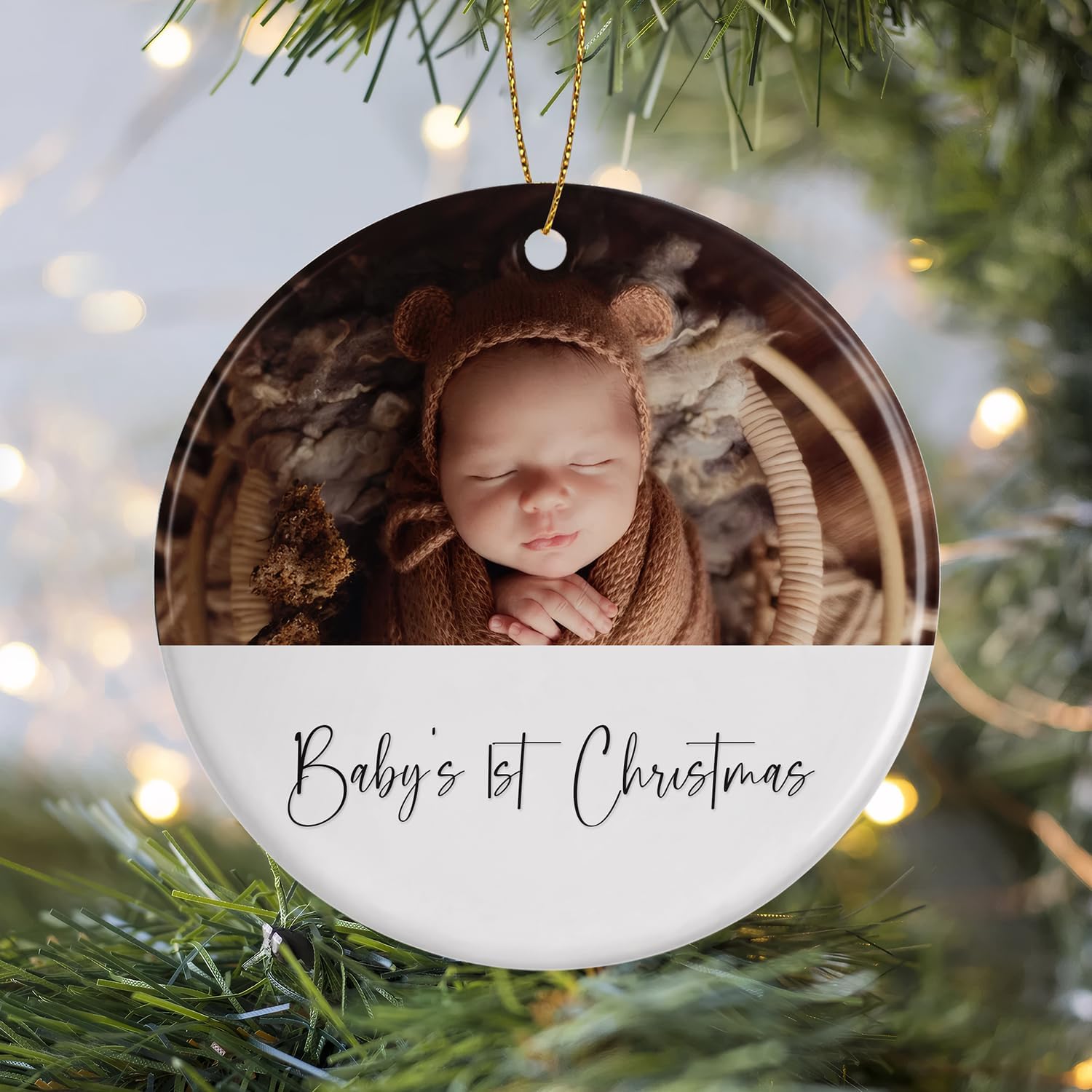 Personalized Christmas Ornaments 2025,Custom Ornaments with Photo Text,First Christmas Ornaments