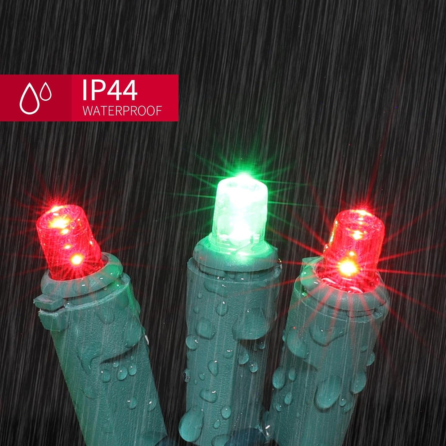 100 Count Red and Green - String Lights - 21.6FT LED Christmas Lights, Mini led Lights for Indoor