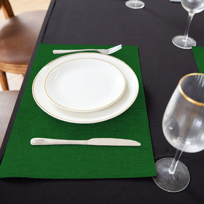 Cloth Placemats Set of 8, Linen Type Fabric Placemats Machine Washable Heat Resistant Placemats