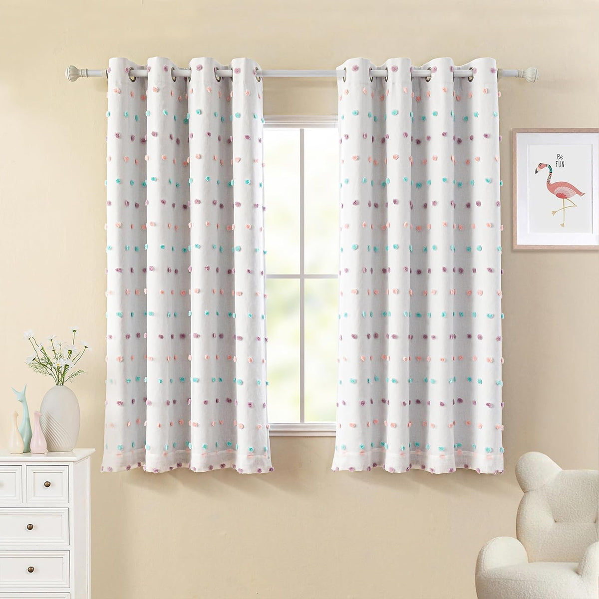 MYSKY HOME Total Blackout Curtains for Kids Bedroom Nursery Curtains 100% Light Block Doubled