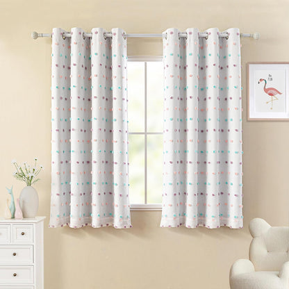 MYSKY HOME Total Blackout Curtains for Kids Bedroom Nursery Curtains 100% Light Block Doubled