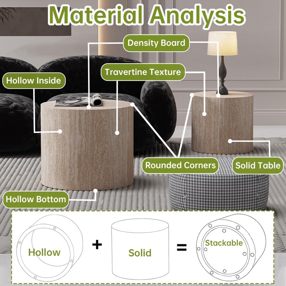Round Nesting Coffee Tables Modern Travertine Coffee Table Small Round Coffee Tables Circular Side