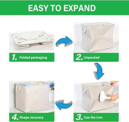 Bidtakay Extra Large Storage Baskets for Organizing Clothes Storage Bins 3 Pack Fabric Storage Bins