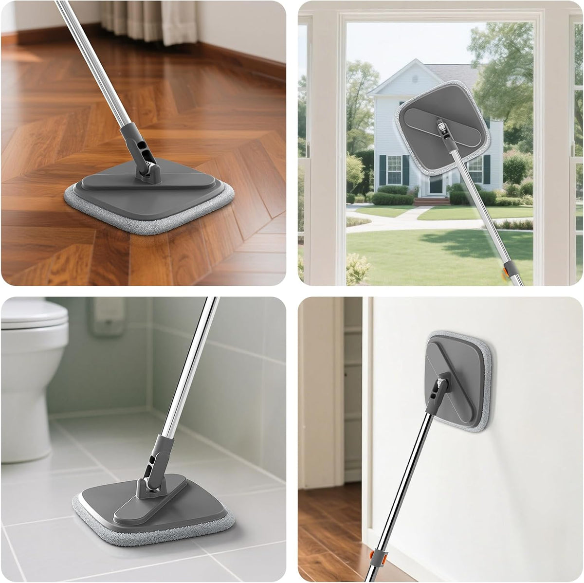 Mop and Bucket Set, Spin Mop with Separate Dirty Water System, Deep-Cleaning Mops for Floors