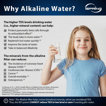 iSpring RCC7AK-UVBLK, NSF/ANSI 58 Certified, Alkaline and UV 7-Stage Reverse Osmosis Water Filter