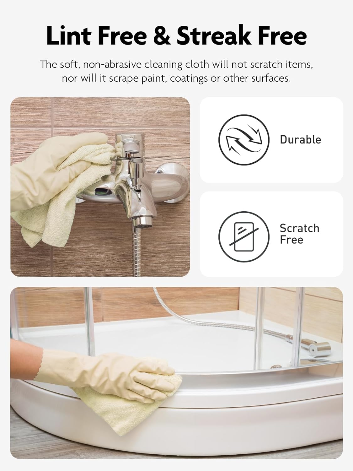 Fantasticlean Microfiber Cleaning Cloth Roll -40 Pack, Tear Away Microfiber Towels, 12" x 12"
