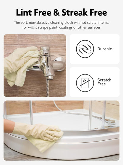 Fantasticlean Microfiber Cleaning Cloth Roll -40 Pack, Tear Away Microfiber Towels, 12" x 12"