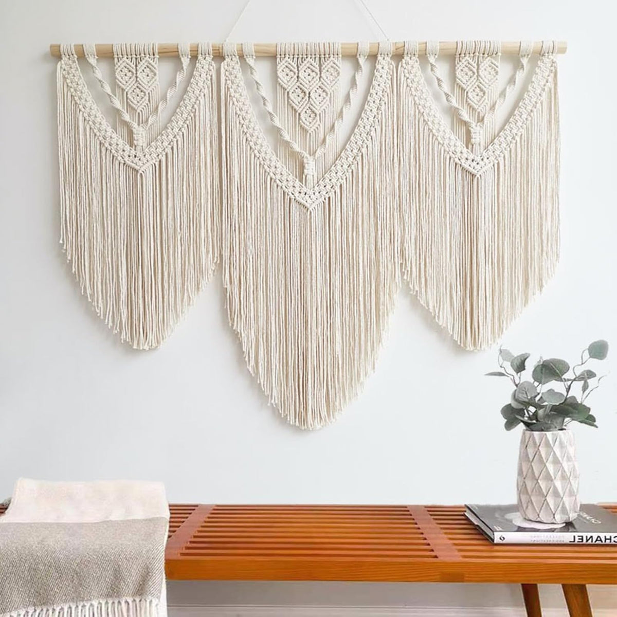 Achart Macrame Wall Hanging Large- Boho Wall Decor- large wall art- Wall Decor Living Room- Macrame