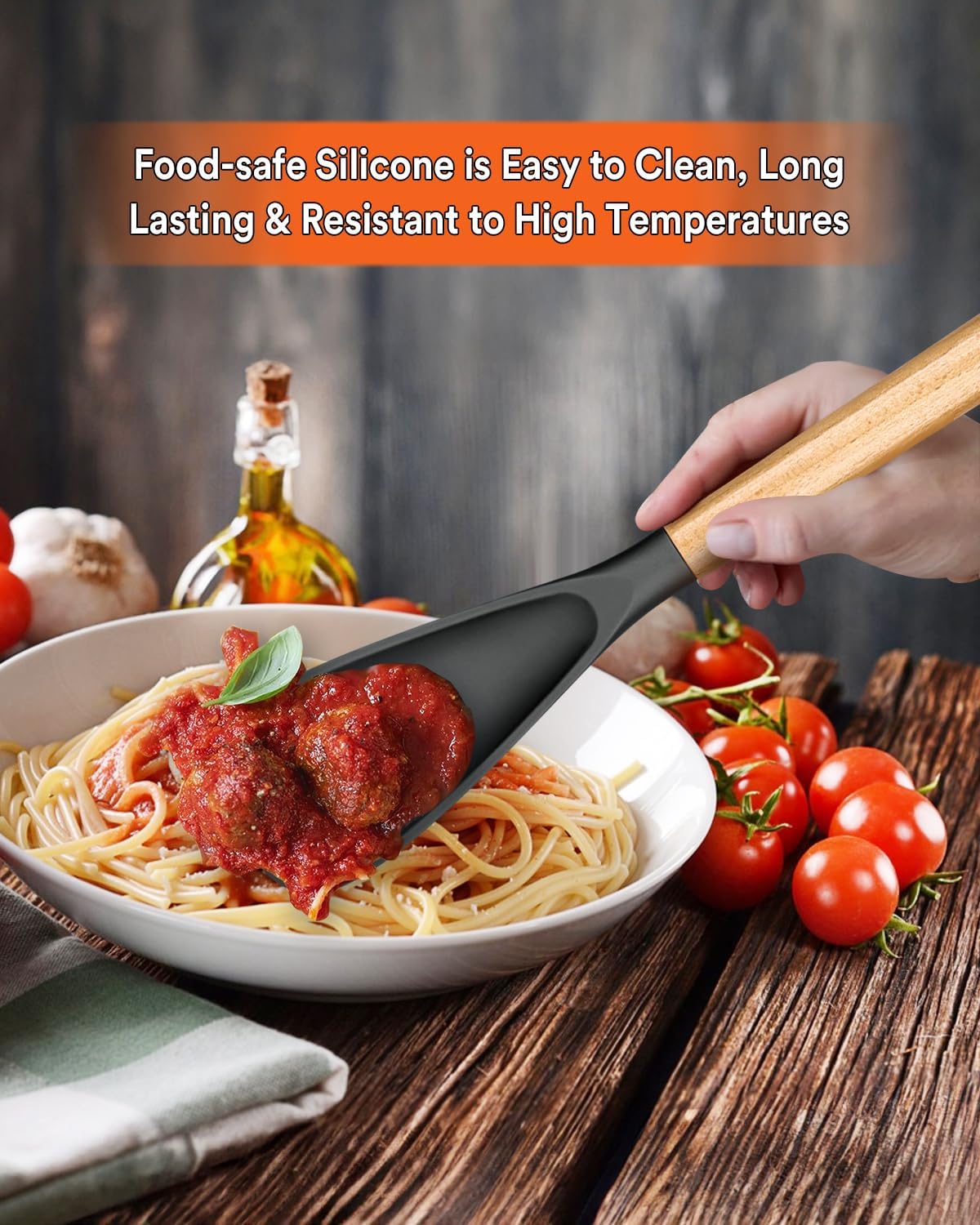 Multifunction Spatula Spoon for Nonstick Cookwares, Great for Cooking and Serving, Sturdy BPA-Free