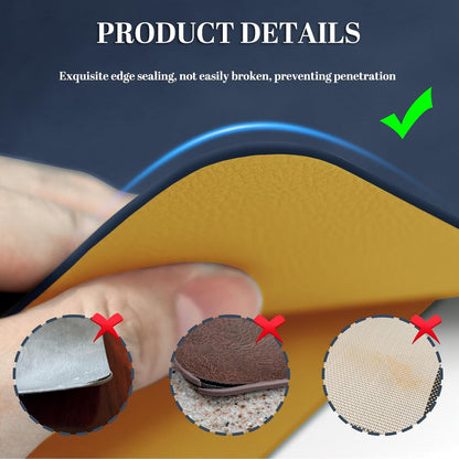 BLESWIN Faux Leather Placemats, PU Dining Table, Waterproof and Oil Resistant Easy to Clean, Heat