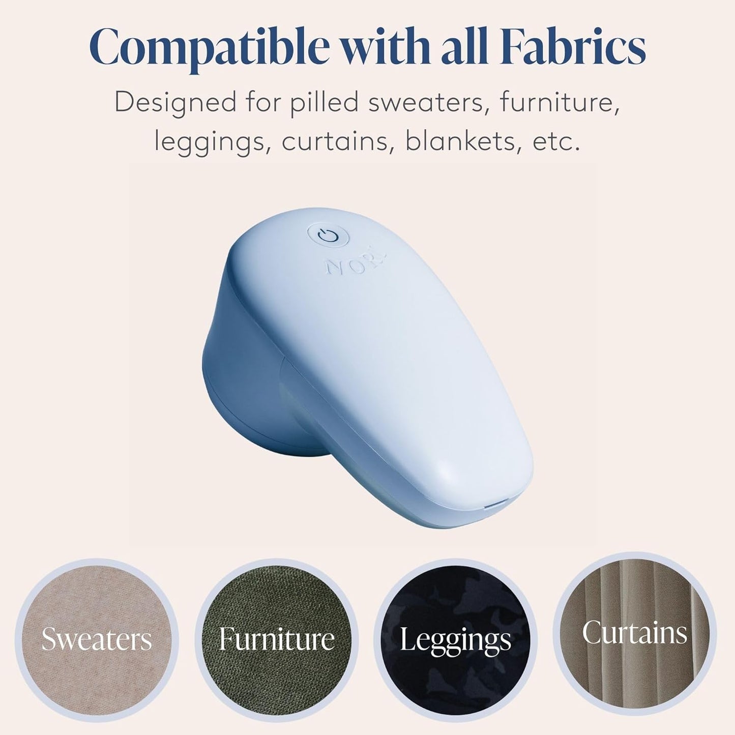 Nori Trim Fabric Shaver - Lint Remover for Clothes & Furniture Couch Pilling - Sweater Pill Remover