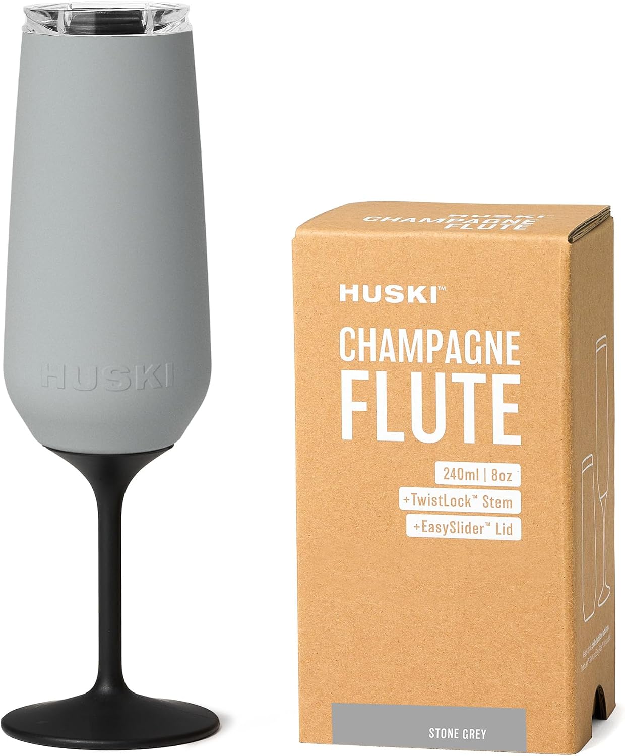 Huski Champagne Flute | NEW | Award-winning Design with Detachable Stem | Premium Stainless Steel