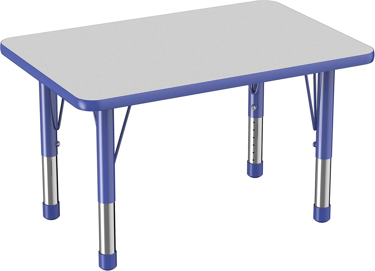 FDP Rectangle Activity School and Classroom Kids Table (24 x 36 inch), Chunky Toddler Leg