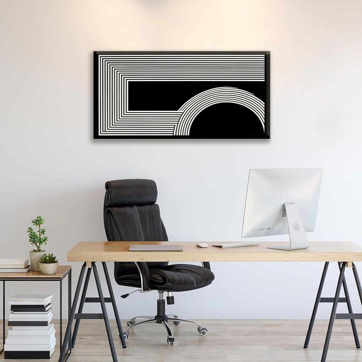 Abstract Wall Art Modern Canvas Art Wall Decor Minimalist Wall Art Geometric Line Canvas Artwork