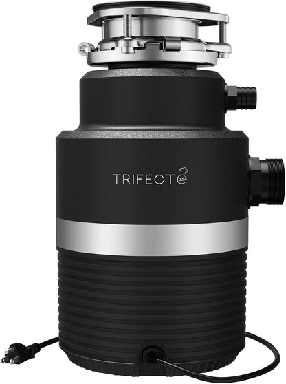 Trifecte Series 1 HP Continuous Feed Garbage Disposal with Sound Reduction, Power Cord, Stainless