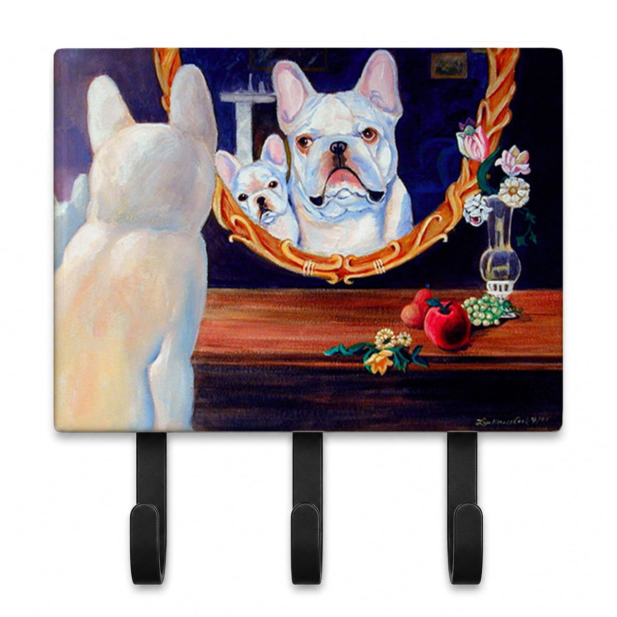 Caroline's Treasures 7514TH68 French Bulldog Leash or Key Holder, Wall Hooks, Key Hooks Holder