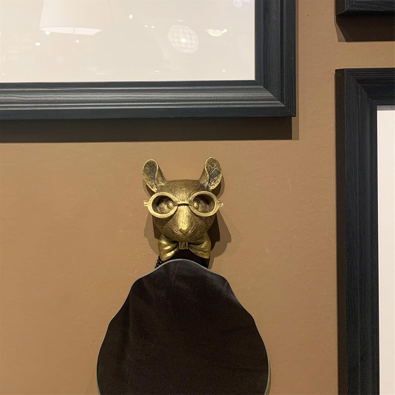 GUASDIE Animal Wall Decor: Faux Deer Head Mount, Resin Animal Head Wall Hanging for Living Room