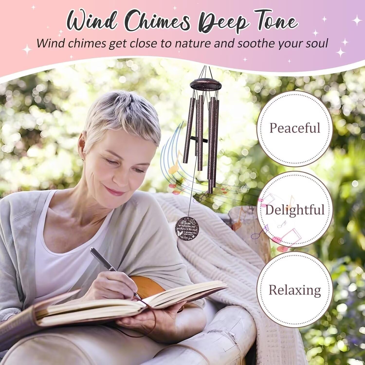 Gifts for Mom, 25''Wind Chimes, Mother Birthday Gifts for mom from Daughter Son, Mothers Day