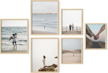 HAUS AND HUES Photo Frame Set - of 6 Picture Set, Bulk Frames, Collage for Wall, Gallery Wall