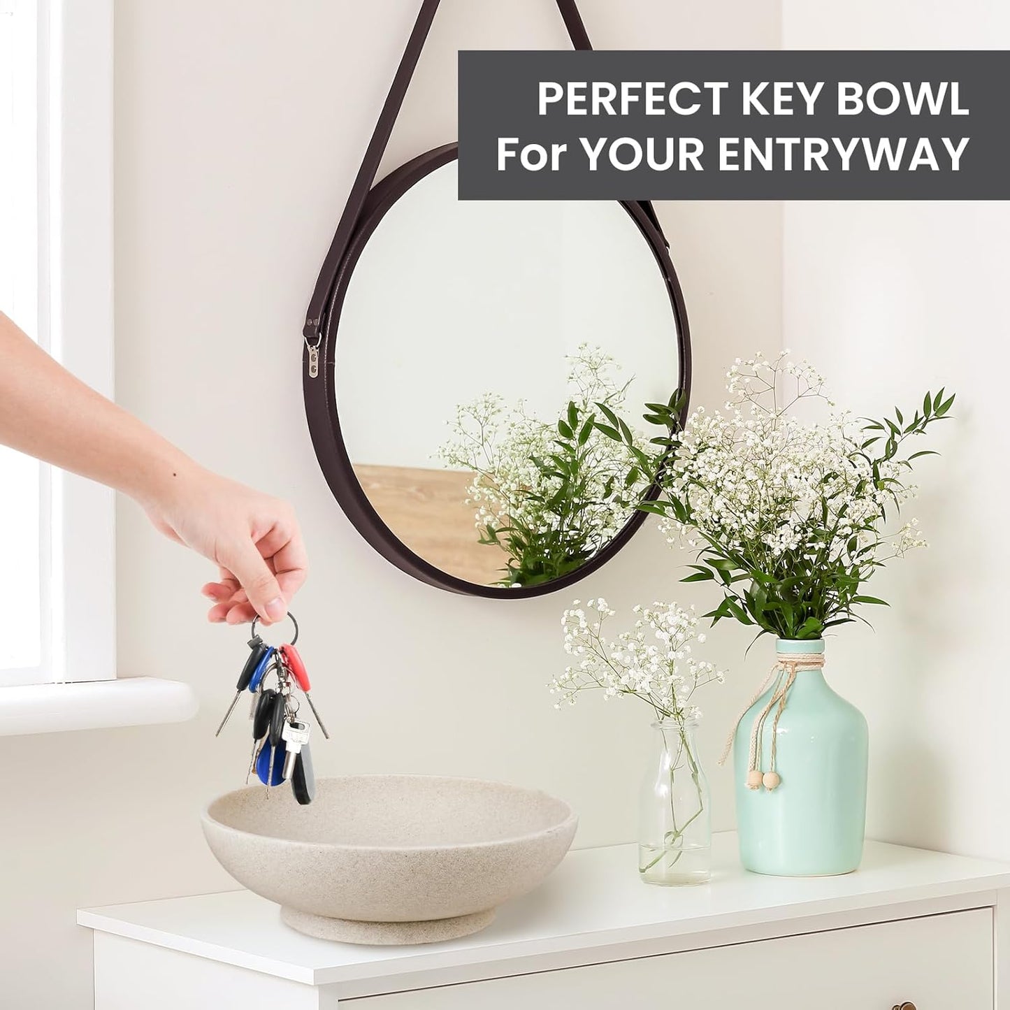 Large Decorative Bowl,Modern Fruit Bowl for Kitchen Counter,Handicraft Decorative Bowls for Home