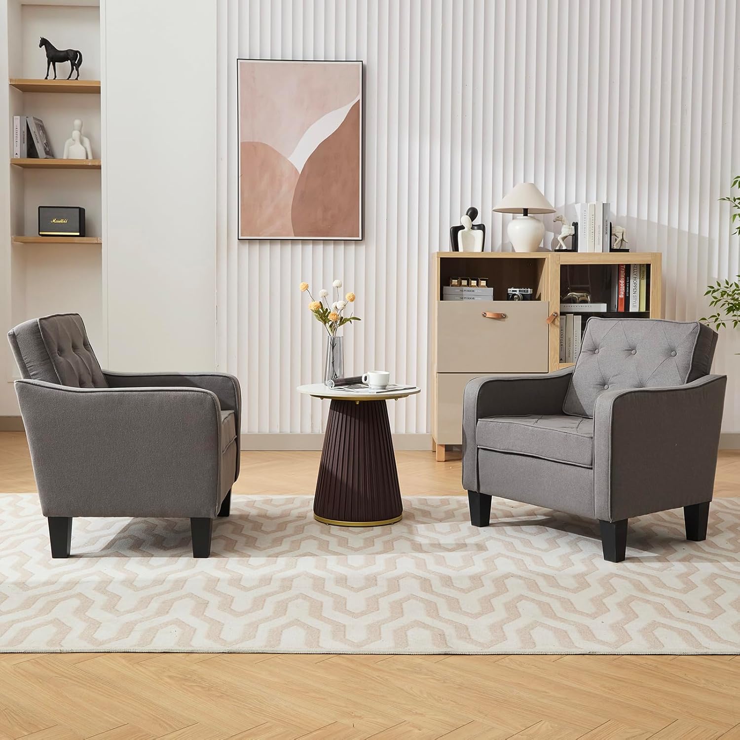 STHOUYN Living Room Chairs Accent Chairs Set of 2, Waiting Room Arm Chairs, Reading Chairs for