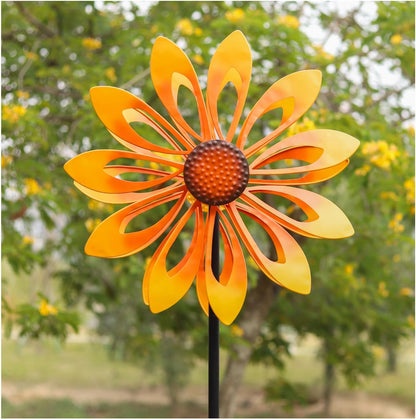 Floral Yard Garden Wind Spinners - Kinetic Outdoor Metal Wind Spinners, Lawn Yard Garden Decor