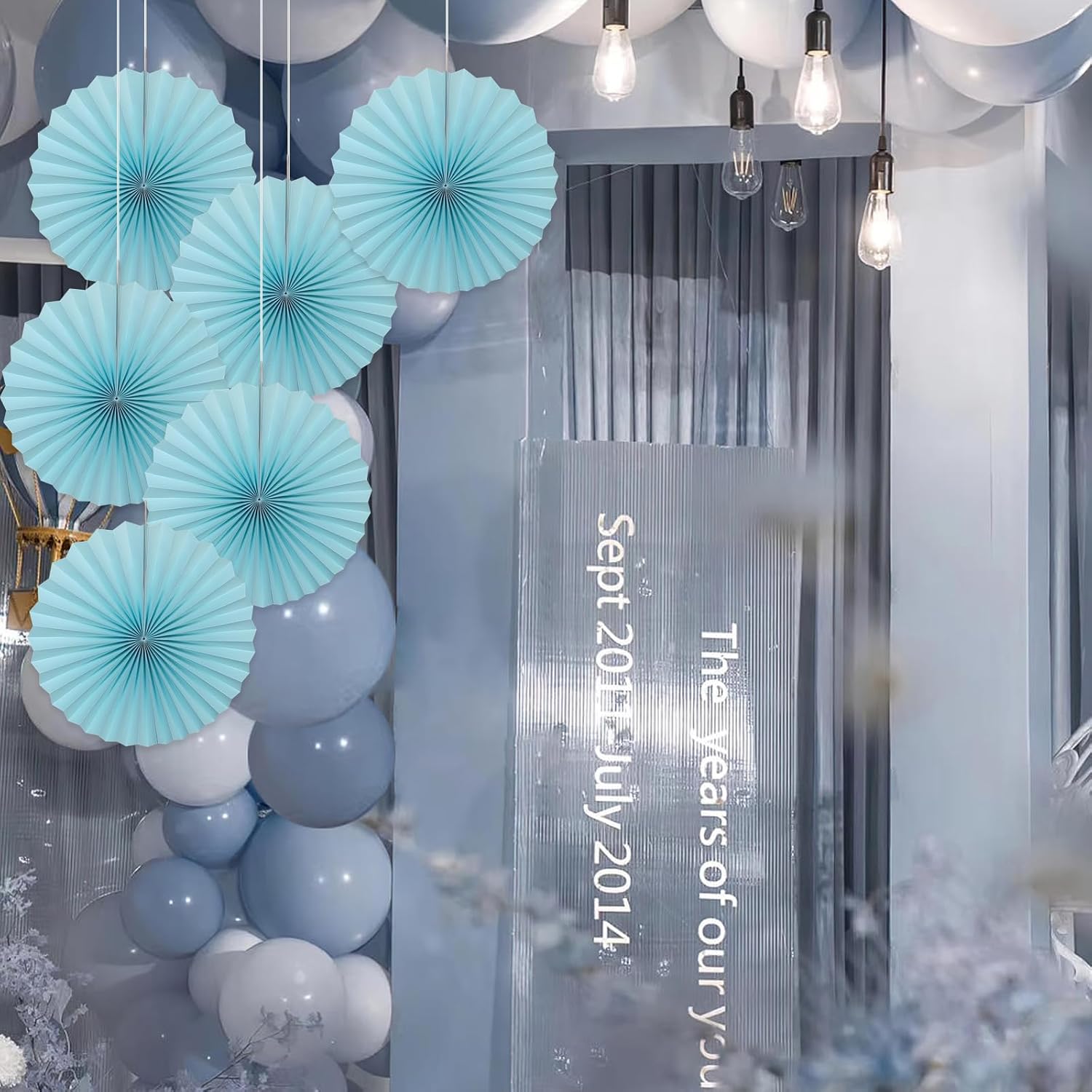 Blue Graduation Party Decor,Baby Blue Party Decorations,Christmas Baby Shower Decorations,Under The