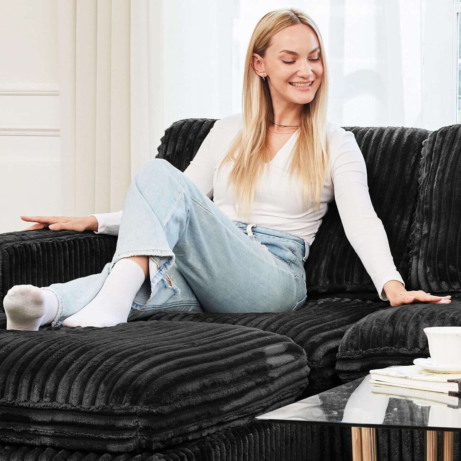Belffin Modular Sectional Sofa with Sleeper Sofa, Oversized Cloud Couch with Extra Deep Seat