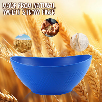 Large Wheat Straw Bowls,Big Salad Bowls set of 2,Unbreakable Serving Bowls Microwave & Dishwasher