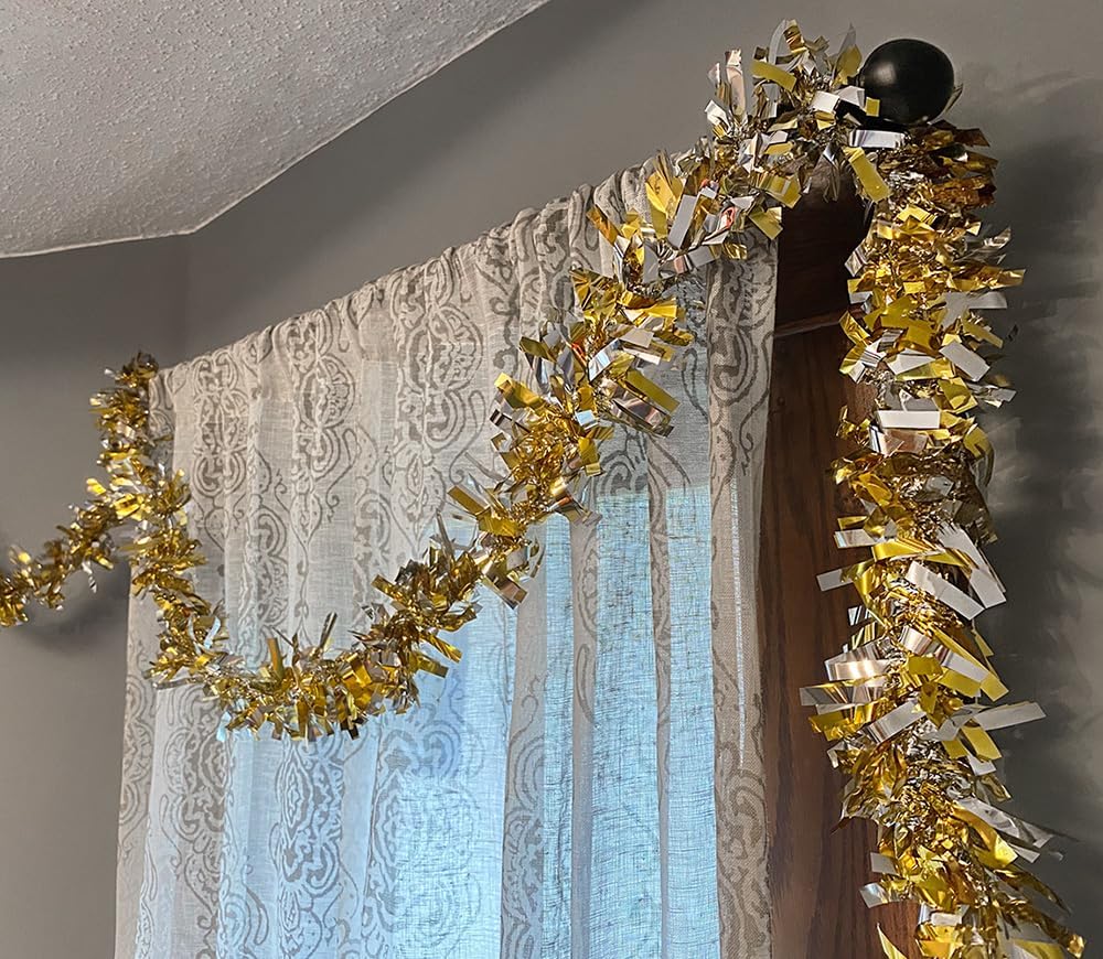 Anderson's Gold & Silver Metallic Tinsel Twist for Trailer Or Golf Cart, 4 inches Wide x 25 ft