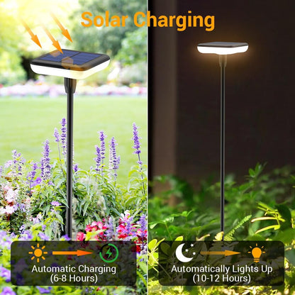 Solar Lights Outdoor Garden 4 Pack Solar Pathway Light 31" Tall Solar Landscape Lights 34LM Bright